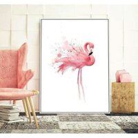 Tranh canvas hồng hạc 30x40 hoặc 40x60 kèm khung