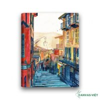 Tranh canvas khu phố Italy K052