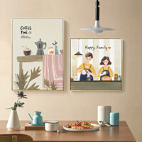 Tranh Canvas khung nhựa trang trí bếp ấm cúng JGC2086A