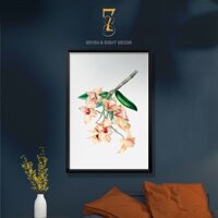 Tranh Canvas | Nhành Lan Hoàng Thảo Thái Bình 1FFLO006 | Tranh Căng Khung Cao Cấp | Tặng Kèm Đinh Đa Năng