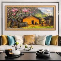 tranh CANVAS phong cảnh TÂY BẮC , tranh giá rẻ, tranh có khung treo phòng khách, decor nhà hàng