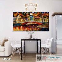 Tranh canvas sơn dầu trường phái ấn tượng (palette knife)  - SD018