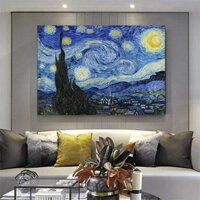 Tranh canvas - Starry Night (1889) - Vincent van Gogh - DH014