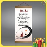 Tranh canvas thả nẹp gỗ “Nhân Quả” R4016