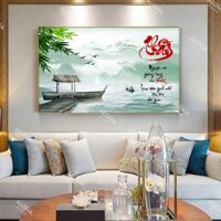 Tranh canvas Tranh thư pháp Tri ân thầy cô giáo 20//11.Tranh làm qua tặng nhiều ý nghĩa.Tranh decor phòng làm việc