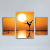 Tranh Canvas Treo Tường Yoga Bên Bờ Biển W1138 Size L