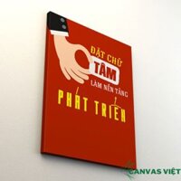 Tranh canvas văn phòng đặt chữ tâm làm nền tảng VP013