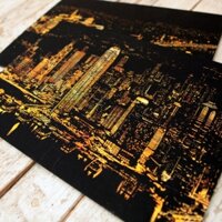 Tranh Cạo Cảnh Đêm Hồng Kông