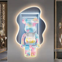 Tranh Cắt 3D LED Gấu Kaws Bearbrick Trang Trí Phòng Khách, Quán Cà Phê OHA Decor