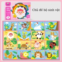 Tranh cát cho bé,bộ tranh cát 16 tranh tặng kèm 12 màu cát