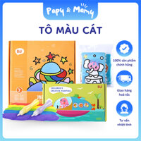 Tranh cát DIY 24 tập tô màu đa dạng hình vẽ cho bé