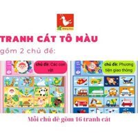 Tranh cát tô màu 2 chủ đề (gồm 16 tranh)