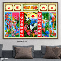 Tranh câu đối, tranh gạch men ốp phòng thờ