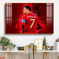 Tranh Cầu Thủ Siêu Sao Bóng Đá Tráng Gương Treo Tường Ronaldo CR7 M10 Real madrid MU Treo Tường Decor Phòng Khách