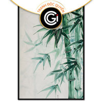 Tranh cây trúc (bụi tre) phong thủy chất liệu màu nước đơn giản.Tranh treo tường, dán tường trang trí nội thất.CGI-1118