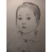 Tranh chân dung chì vẽ theo yêu cầu (khổ A4 - chưa kèm khung)