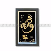 Tranh chữ nhẫn dát vàng 24k
