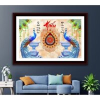 Tranh Cô Ba - Tranh đính đá - tranh thêu chữ thập chữ Hiếu 2 công VS258 / 223134 (. ) - tự làm NGỌC THỊNH