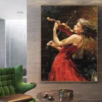 Tranh cô gái chơi đàn violon – MS5017
