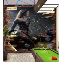 Tranh cô gái trang trí quán bida billiard-61123