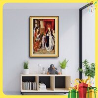 Tranh công giáo- Tranh đức mẹ và các thiên thần-W713 Size 40 X 60