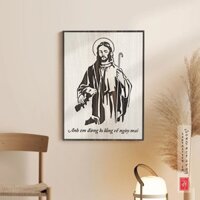 Tranh công giáo: Tranh gỗ SAN-TR26 Chúa Giê-su (Jesus) Chăn Chiên