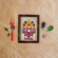 Tranh Cửu Thiên Huyền Nữ gồm khung 26x35cm y ảnh
