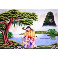 Tranh đá 5D, tranh mừng thọ đính đá toàn bộ