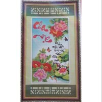 Tranh đá cha mẹ DF010(46x75cm)