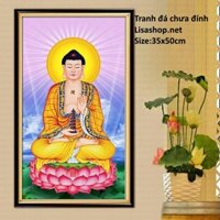 Tranh đá PHẬT DƯỢC SƯ df2570(35x50cm) chưa đính lg1416