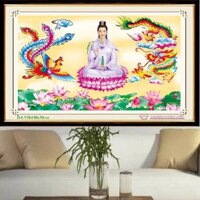 Tranh đá Quán Thế Âm Bồ Tát LV084 - kích thước: 80 * 50cm. (TRANH CHƯA LÀM)