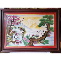 TRANH ĐÁ QUÝ - TÙNG HẠC DIÊN NIÊN TÙNG HẠC TRƯỜNG TỒN  - Mẫu 01