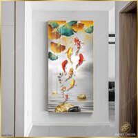 Tranh Đàn Cá Lên Phiến Lá XGC5541