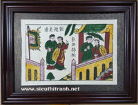 Tranh dân gian Đông Hồ- Anh hai chị hai hát quan họ Bắc ninh -TDH106