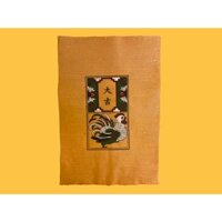 Tranh dan gian Đông Hồ Gà Đại Cát giấy dó