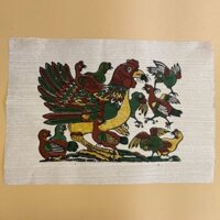 Tranh dân gian Đông Hồ Gà Đàn giấy dó