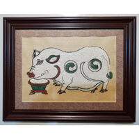 TRANH DÂN GIAN ĐÔNG HỒ - LỢN ĐÀN - LỢN RÁY  - TRANH LON DOC