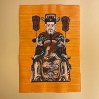 Tranh dân gian Đông Hồ Tăng Phúc Thần Tài giấy dó