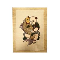 Tranh Dân Gian Đông Hồ - Tranh Đông Hồ Em Bé Ôm Cá