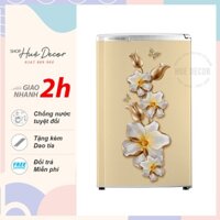 Tranh dán tủ lạnh mini hoa vàng 3d (25-60x90)