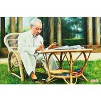 Tranh dán tường 3D BÁC HỒ kt 80x120cm