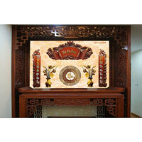 Tranh dán tường 3D cao cấp trang trí phòng thờ, kệ thờ