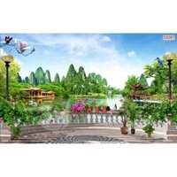 tranh dán tường 3D có keo sẵn 80x120cm