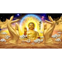 Tranh dán tường 3D Đức Phật KT 80*120CM
