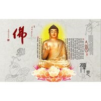 Tranh dán tường 3D Đức Phật KT 80*120