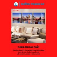 Tranh Dán Tường 3D Gia Phạm Phong Cảnh Hoàng Hôn - Có Sẵn Keo - PHỦ BÓNG - 40x40cm x 3 tấm