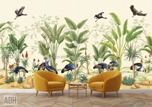 Tranh dán tường 3D Rừng Nhiệt Đới