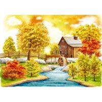 Tranh dán tường 3d Sơn dầu phong cảnh đẹp 60cm*90cm