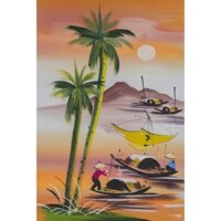 Tranh dán tường 3d Sơn dầu phong cảnh đẹp 60cm*90cm