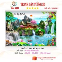 Tranh dán tường 3D sơn thủy hữu tình - TRANH 3D SƠN THỦY HỮU TÌNH- Bức tranh phong cảnh sơn thủy hữu tình đẹp nhất